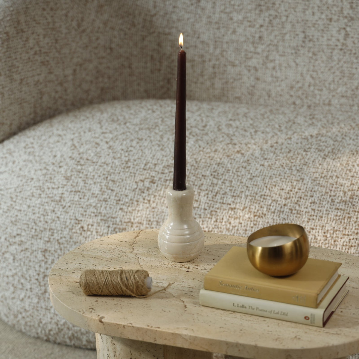 Soy Blend Taper Candles – Set of 4 – Anthracite