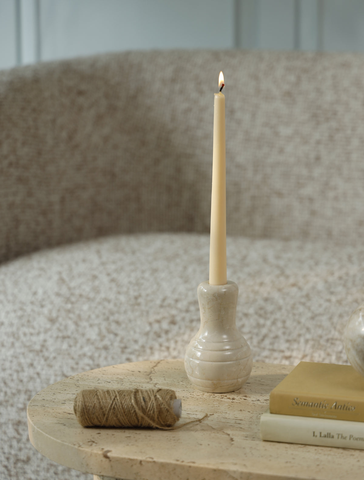 Flare Marble Candle Holder