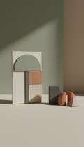 Geometric Wall Art Panel In Brushed Metal