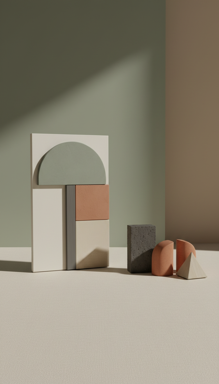 Geometric Wall Art Panel In Brushed Metal