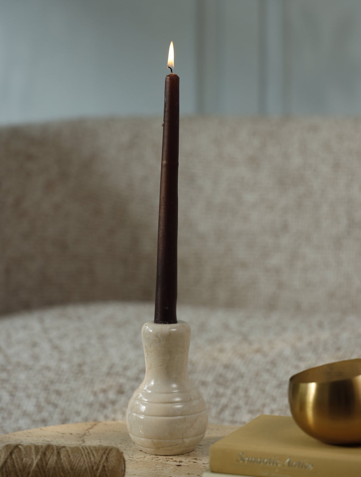 Soy Blend Taper Candles – Set of 4 – Anthracite