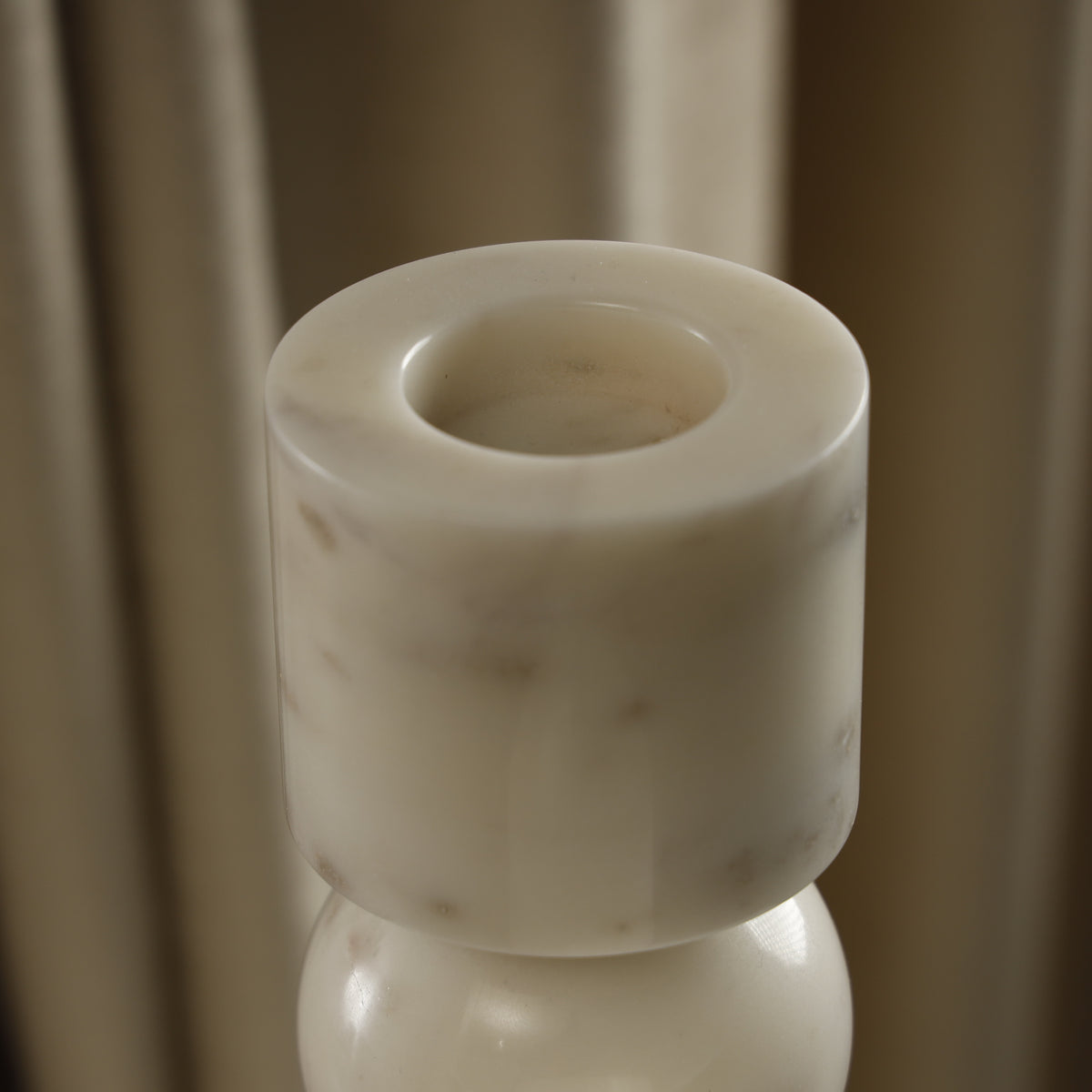 Ellipse Marble Candle Holder — Set of 2
