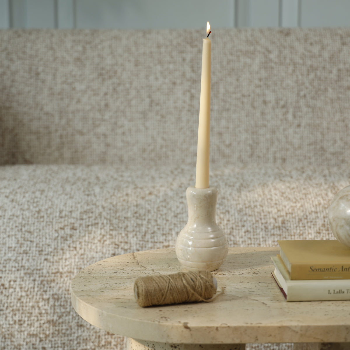Flare Marble Candle Holder