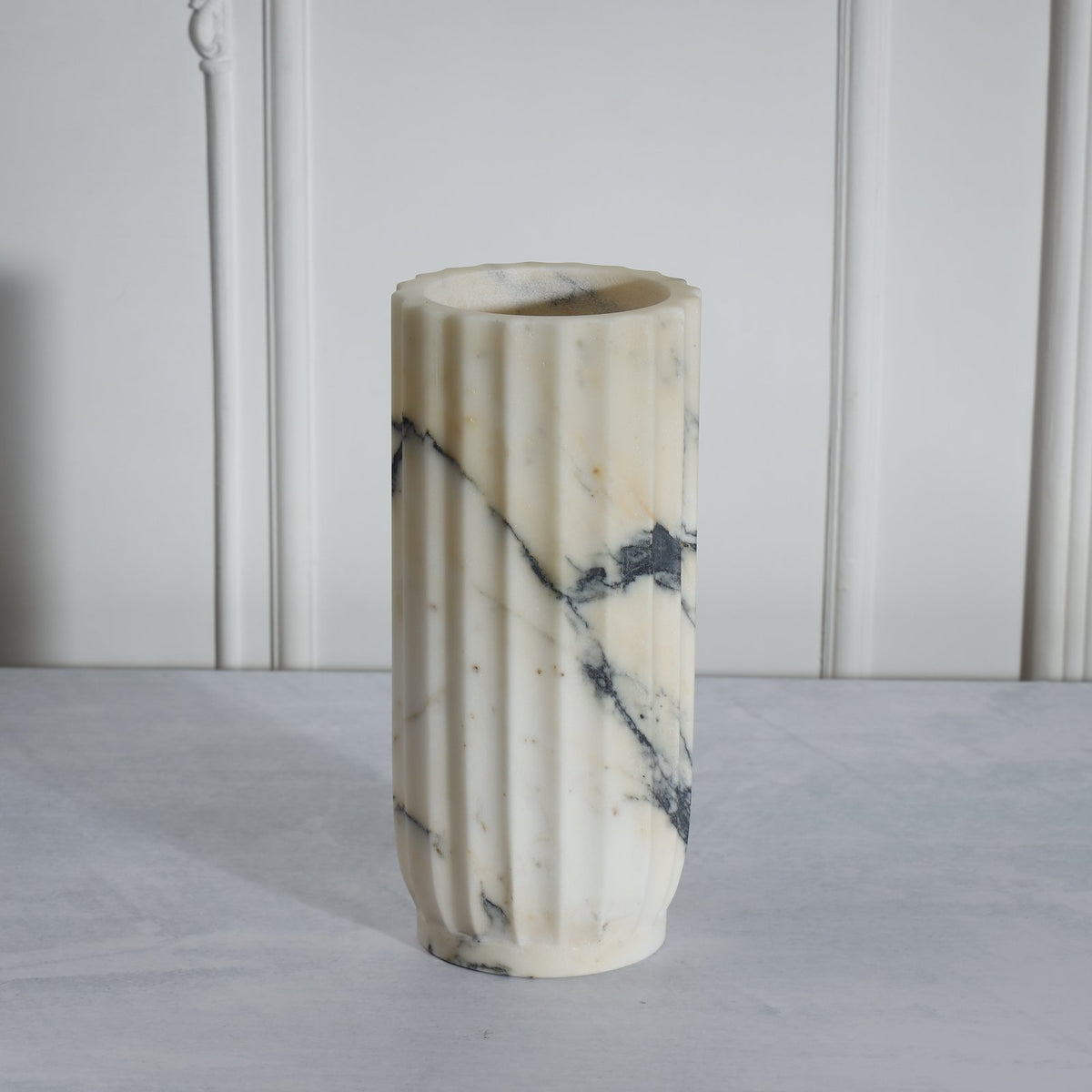 Mesa Scalloped Marble Vase