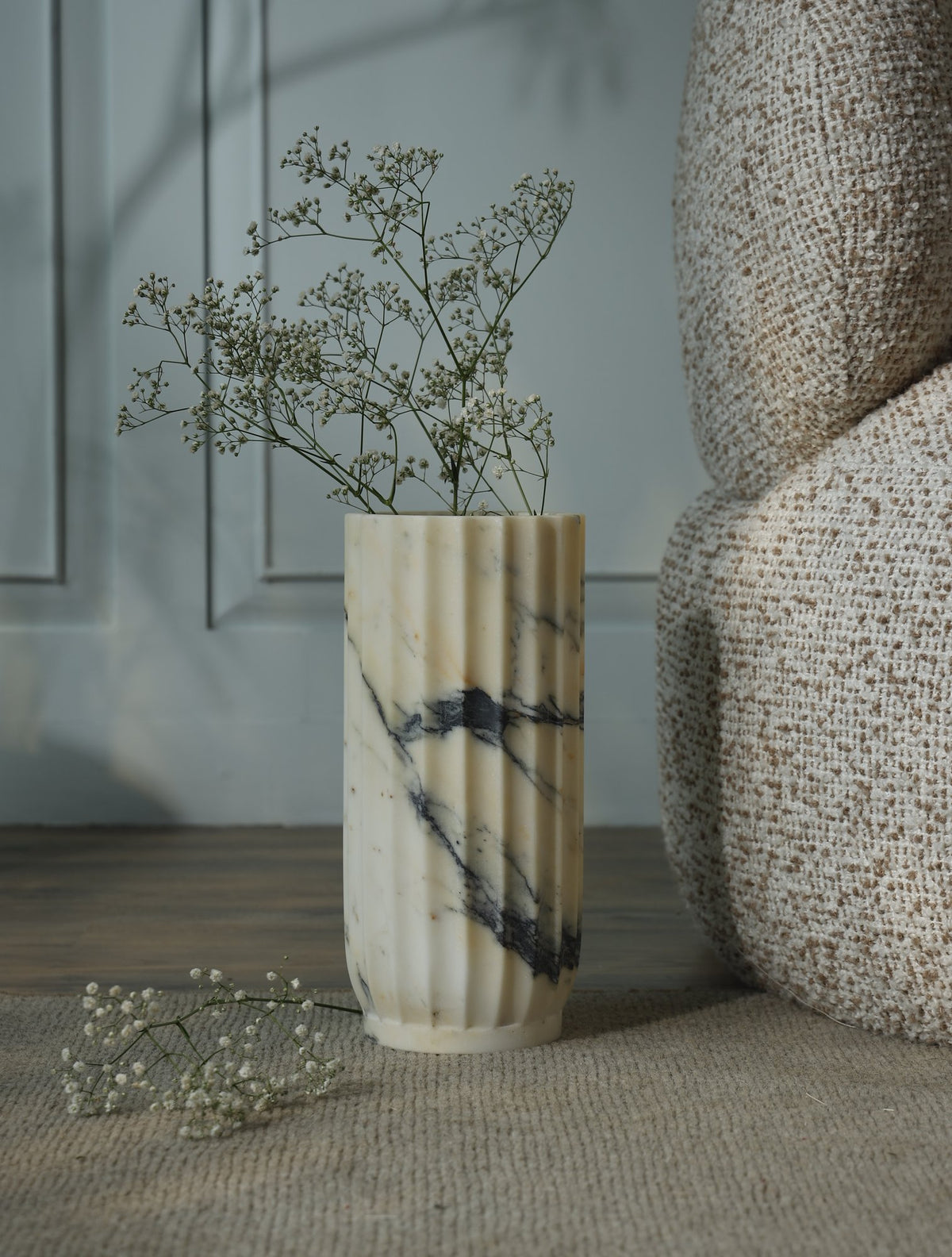 Mesa Scalloped Marble Vase