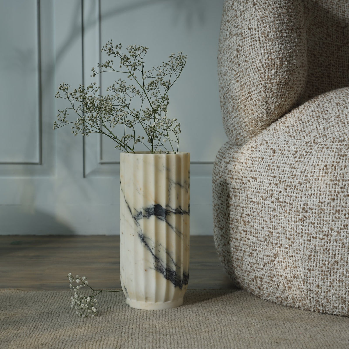 Mesa Scalloped Marble Vase