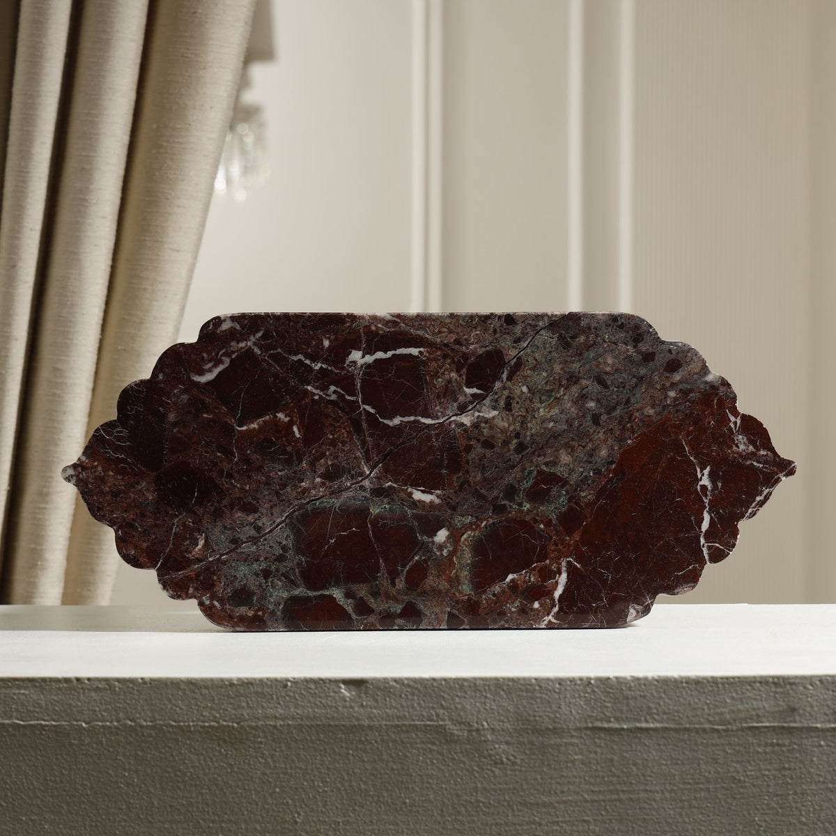 Tidal Marble Tray – Rosso Levanto