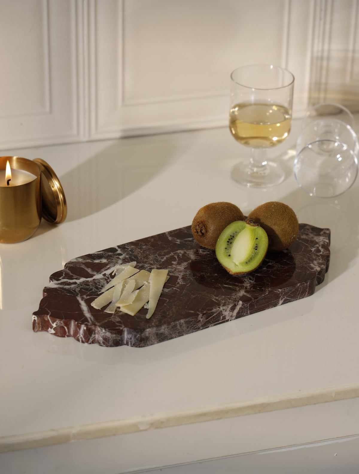 Tidal Marble Tray – Rosso Levanto