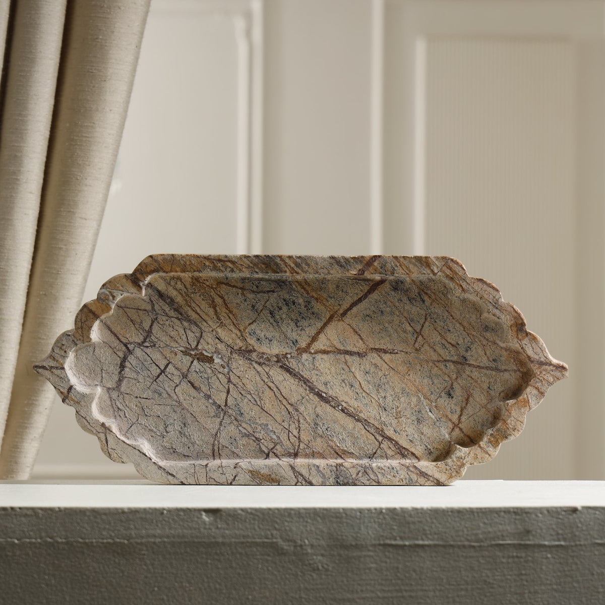 Tidal Marble Tray – Forest Brown