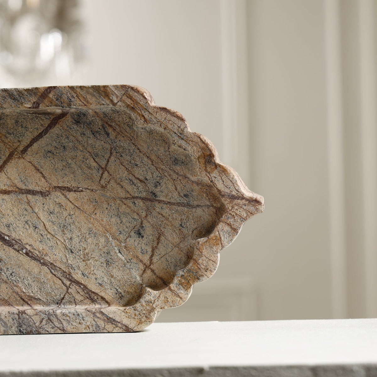 Tidal Marble Tray – Forest Brown