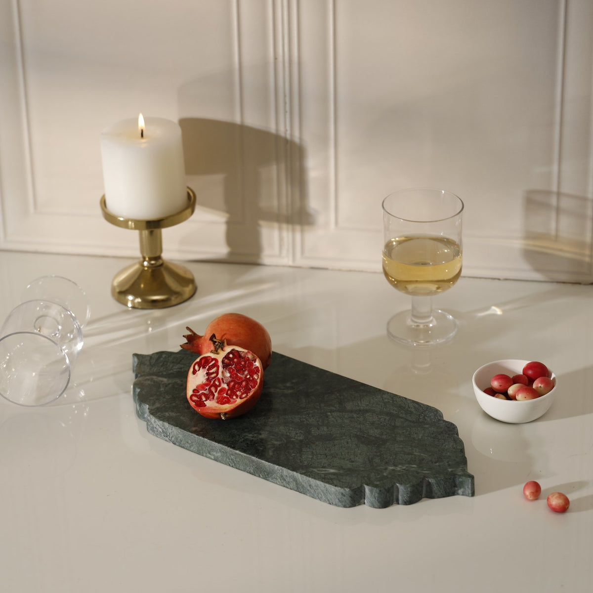 Tidal Marble Tray – Verde Guatemala