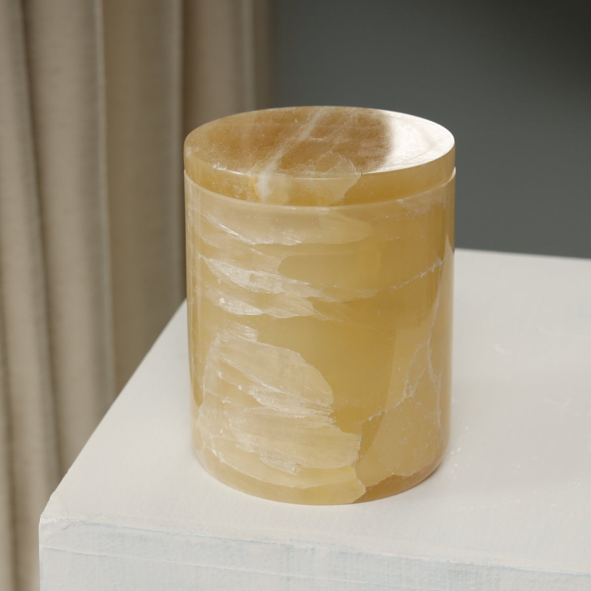 Aurora Candle Jar — Marble/Onyx – Honey Onyx