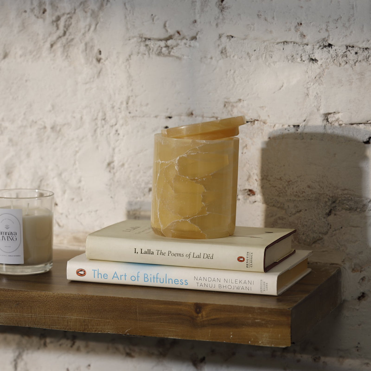 Aurora Candle Jar — Marble/Onyx – Honey Onyx