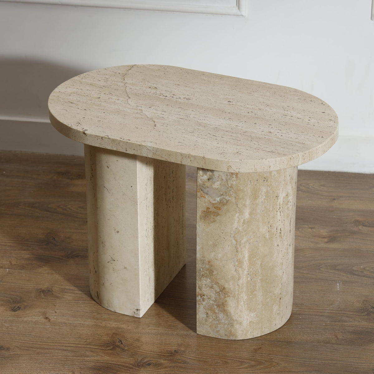 Isle Travertine Side Table
