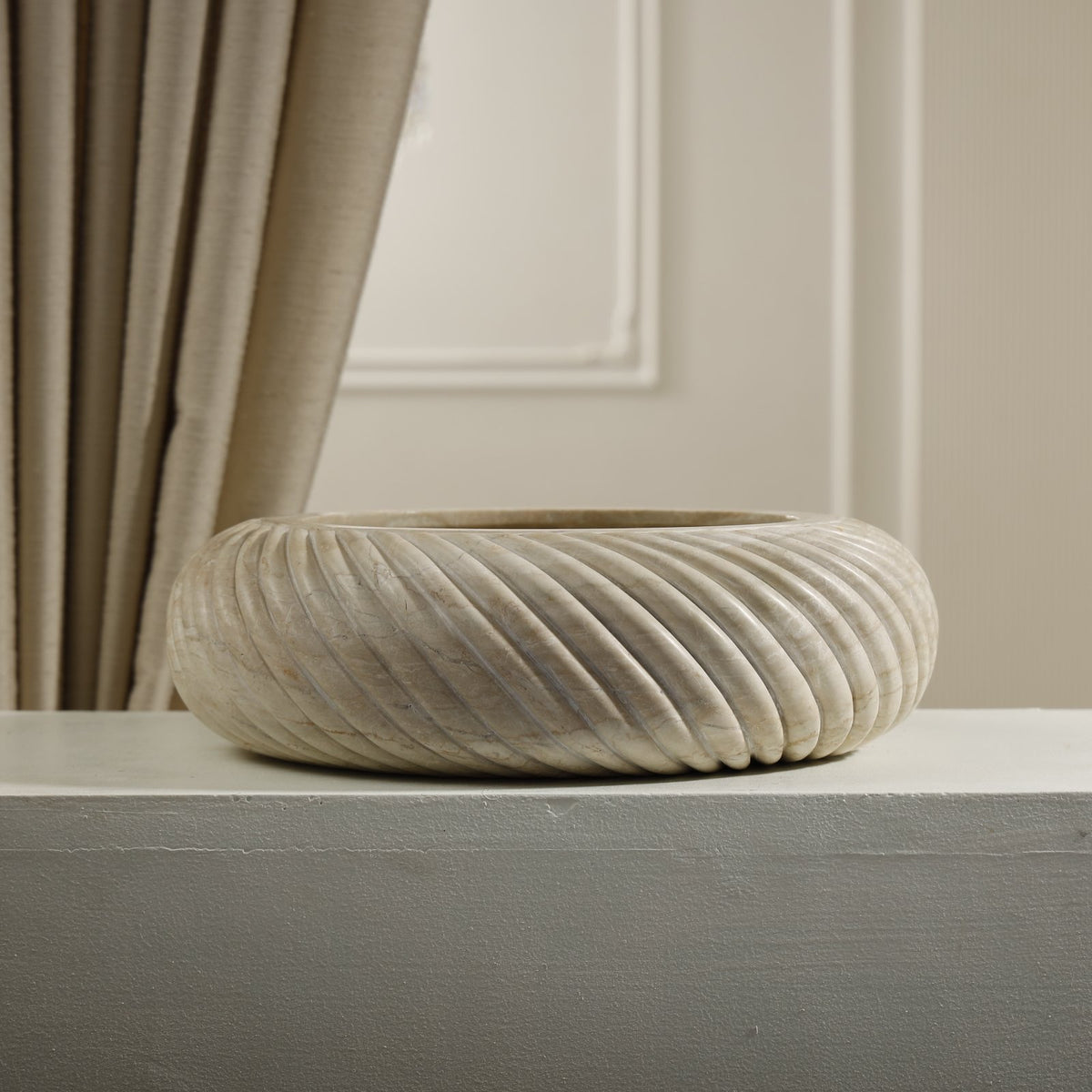 Drift Marble Bowl – Botticino