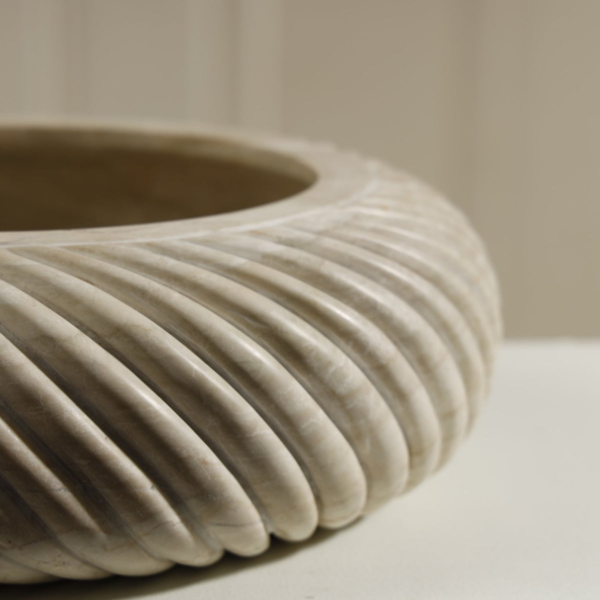 Drift Marble Bowl – Botticino