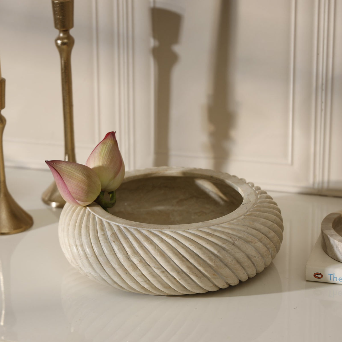 Drift Marble Bowl – Botticino