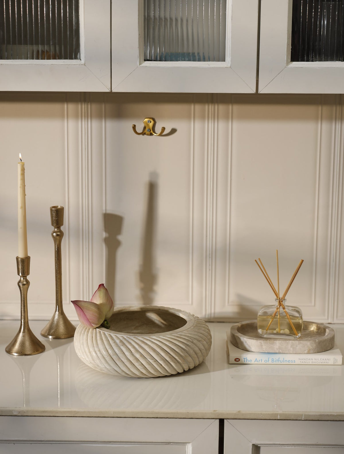 Drift Marble Bowl – Botticino