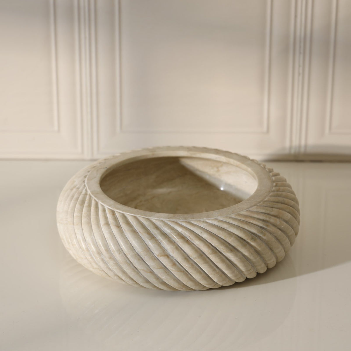 Drift Marble Bowl – Botticino