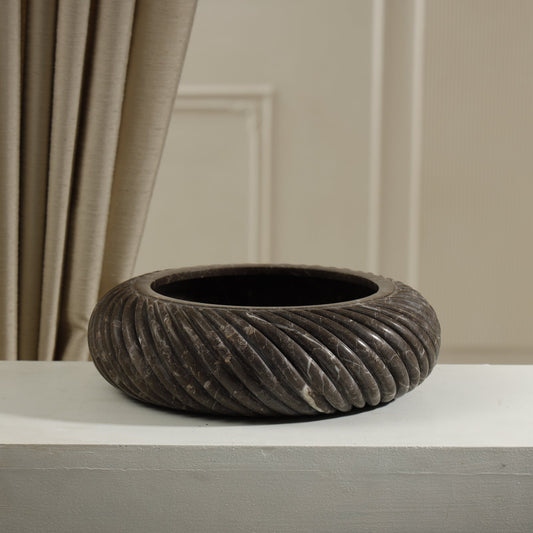 Drift Marble Bowl – Dark Emperador