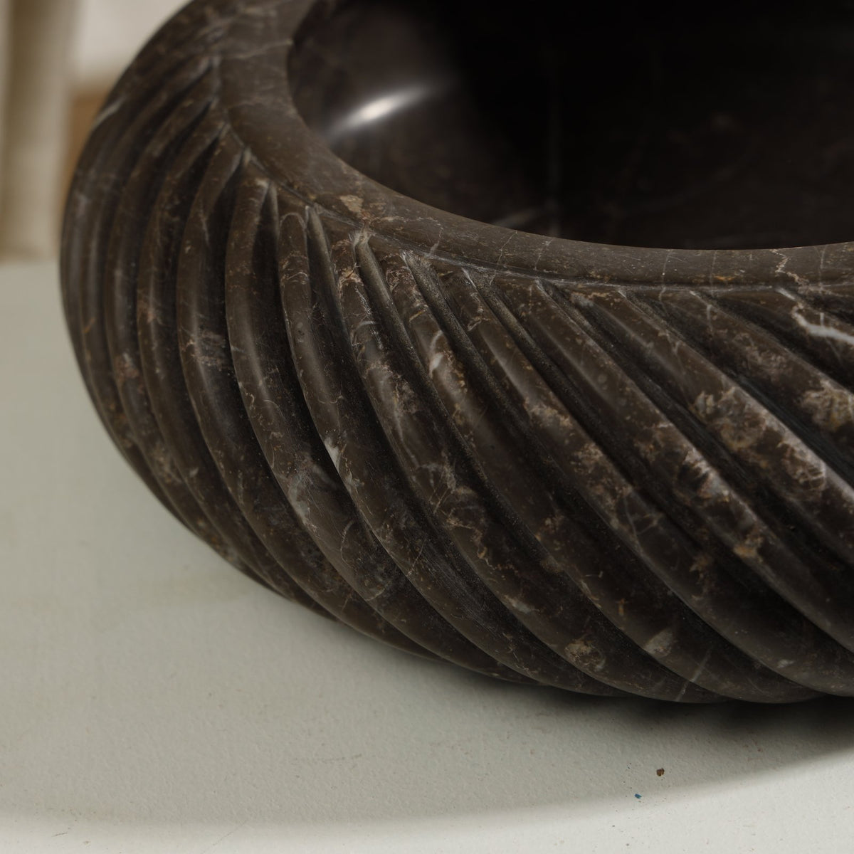 Drift Marble Bowl – Dark Emperador