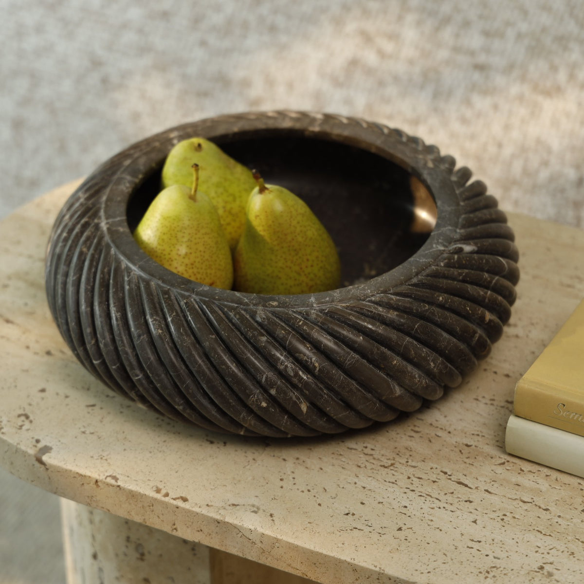 Drift Marble Bowl – Dark Emperador