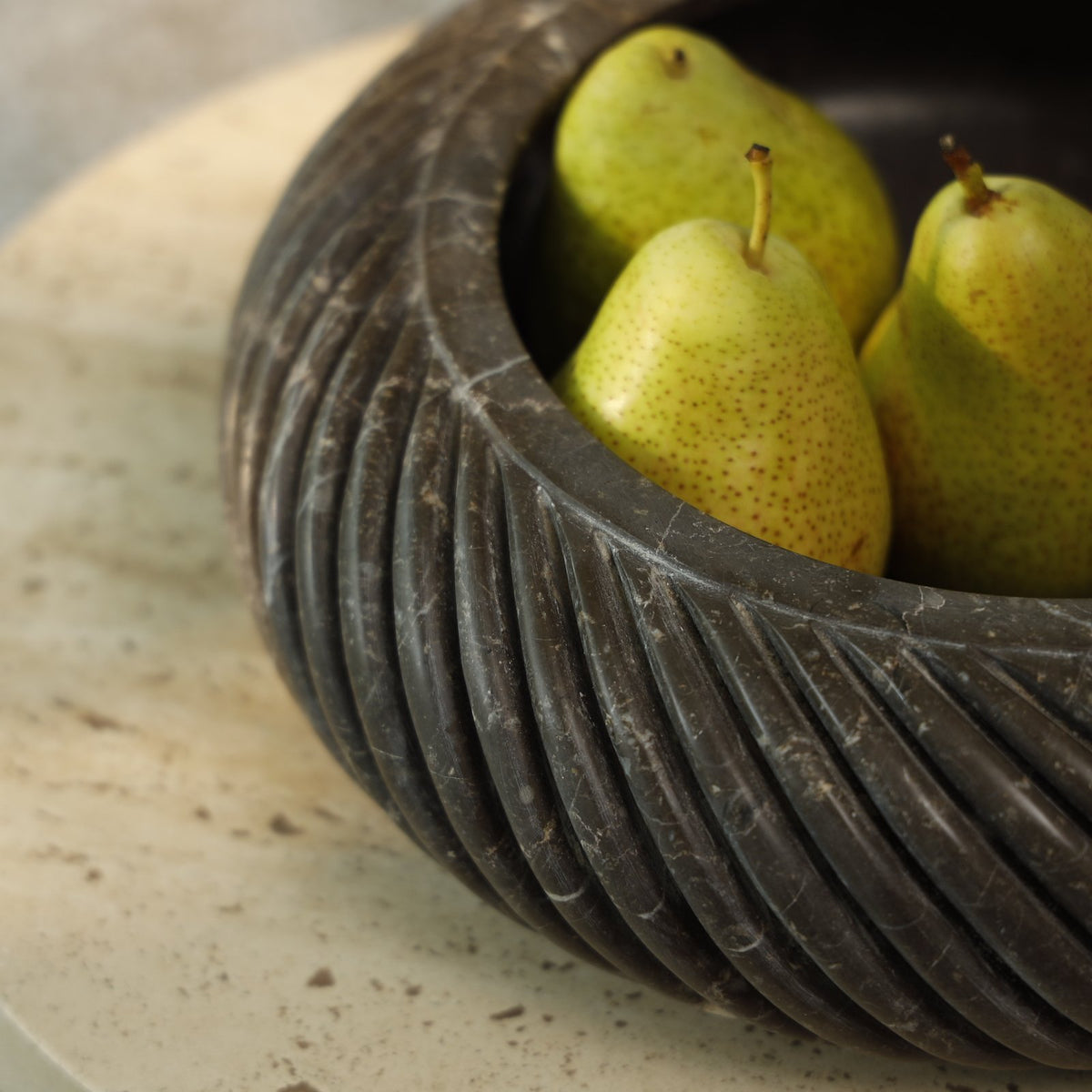 Drift Marble Bowl – Dark Emperador