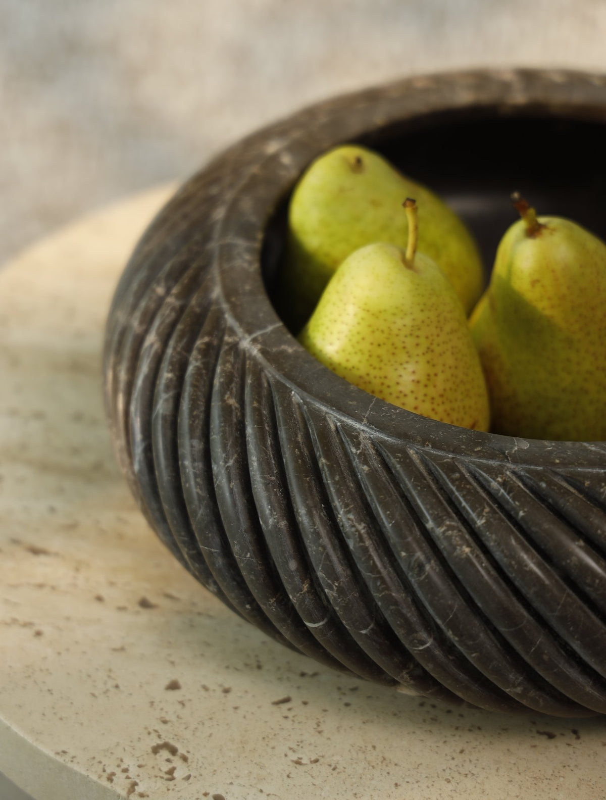 Drift Marble Bowl – Dark Emperador