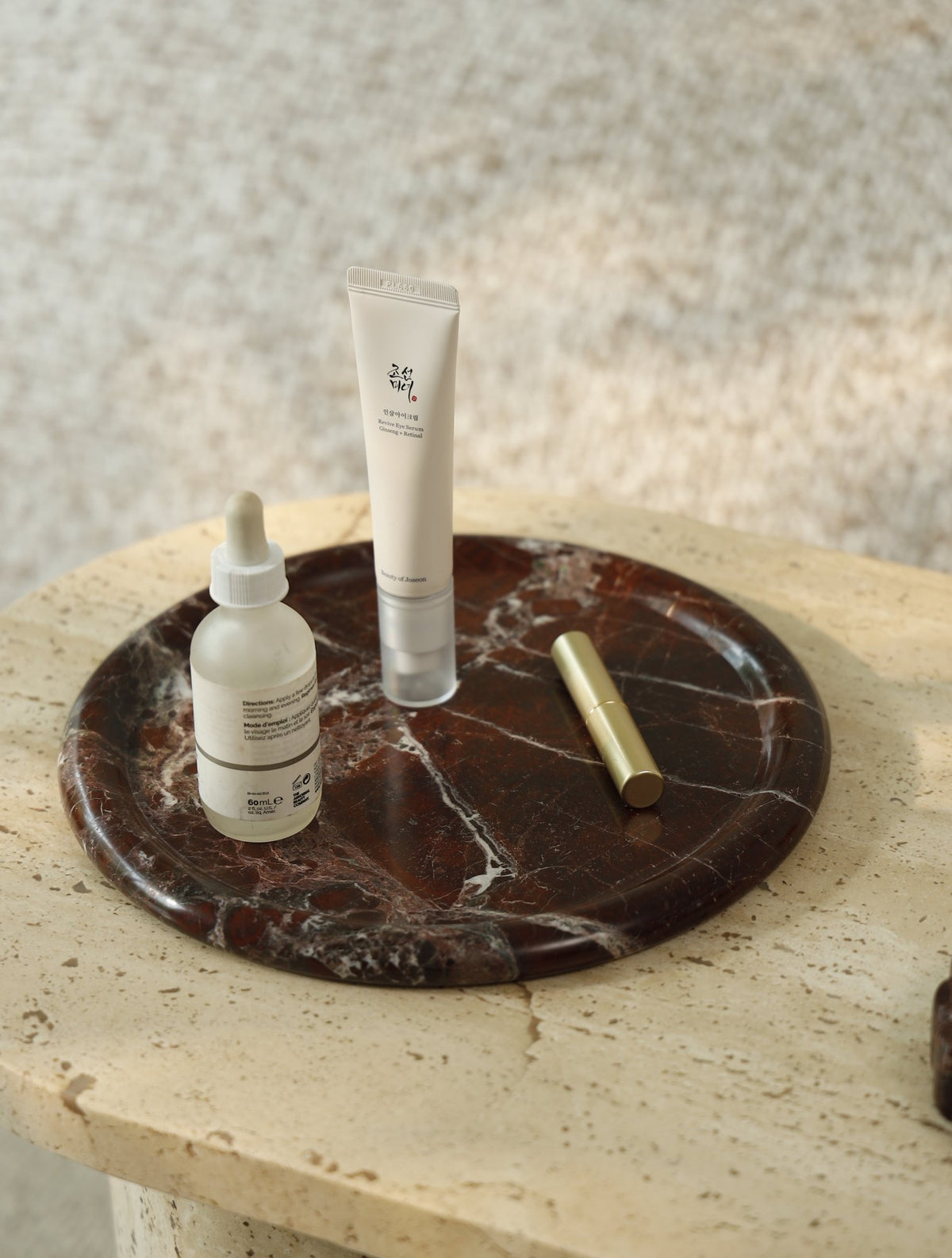 Strata Marble Tray – Rosso Levanto