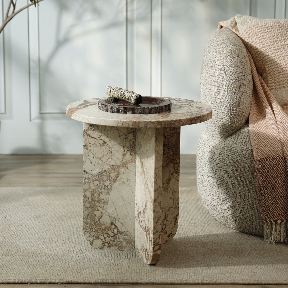 Lagoon Marble Side Table