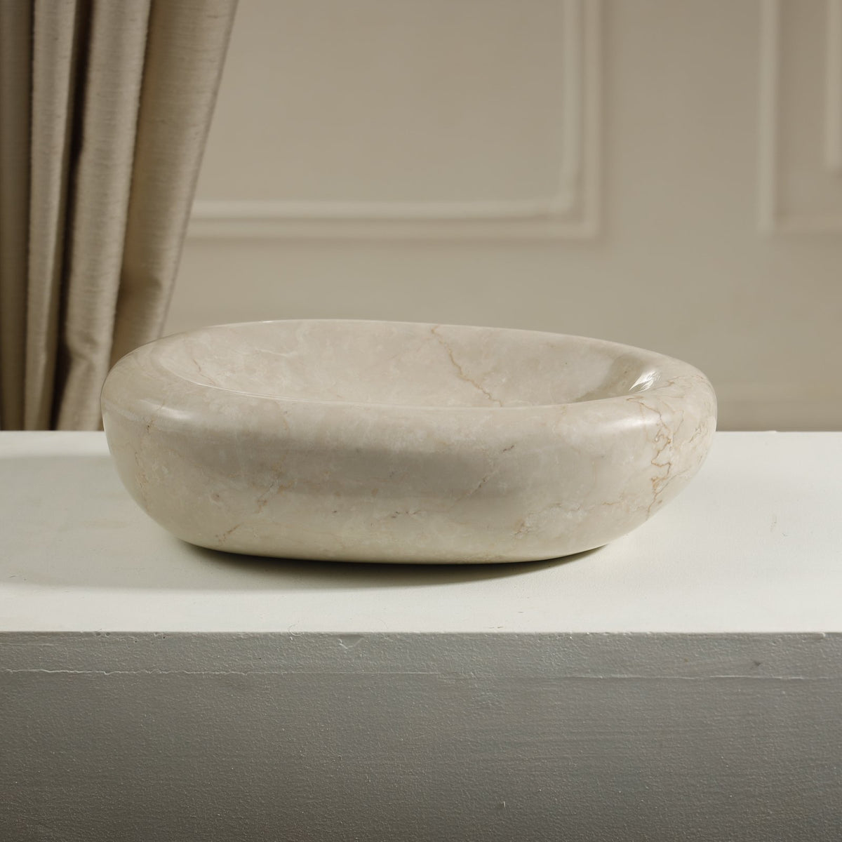 Halo Marble Bowl – Botticino