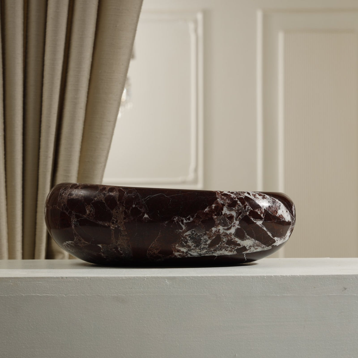 Halo Marble Bowl – Rosso Levanto