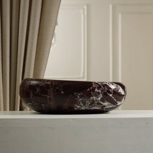 Halo Marble Bowl – Rosso Levanto