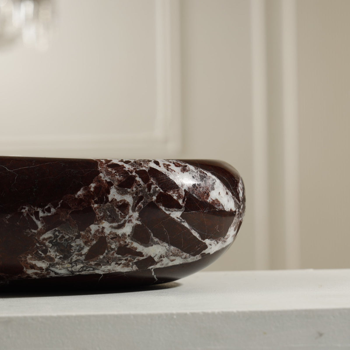 Halo Marble Bowl – Rosso Levanto