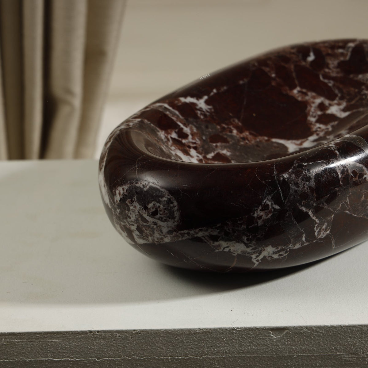 Halo Marble Bowl – Rosso Levanto