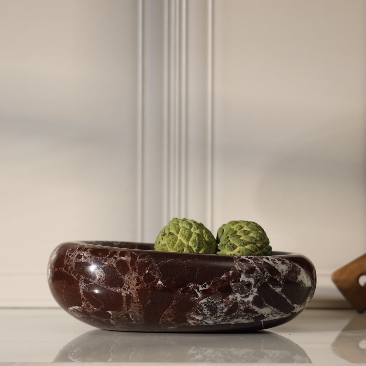 Halo Marble Bowl – Rosso Levanto