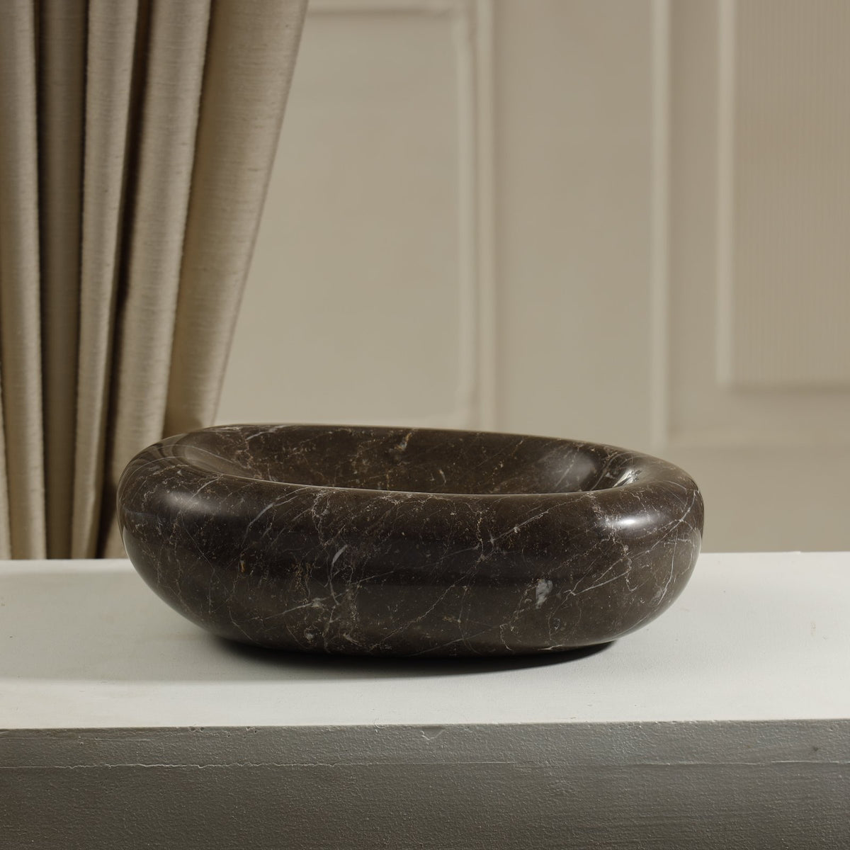 Halo Marble Bowl – Dark Emperador