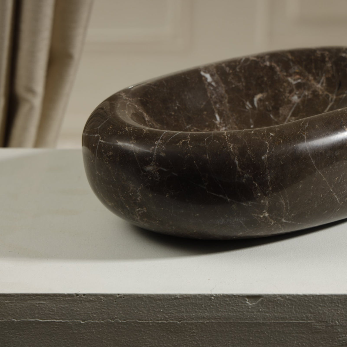 Halo Marble Bowl – Dark Emperador