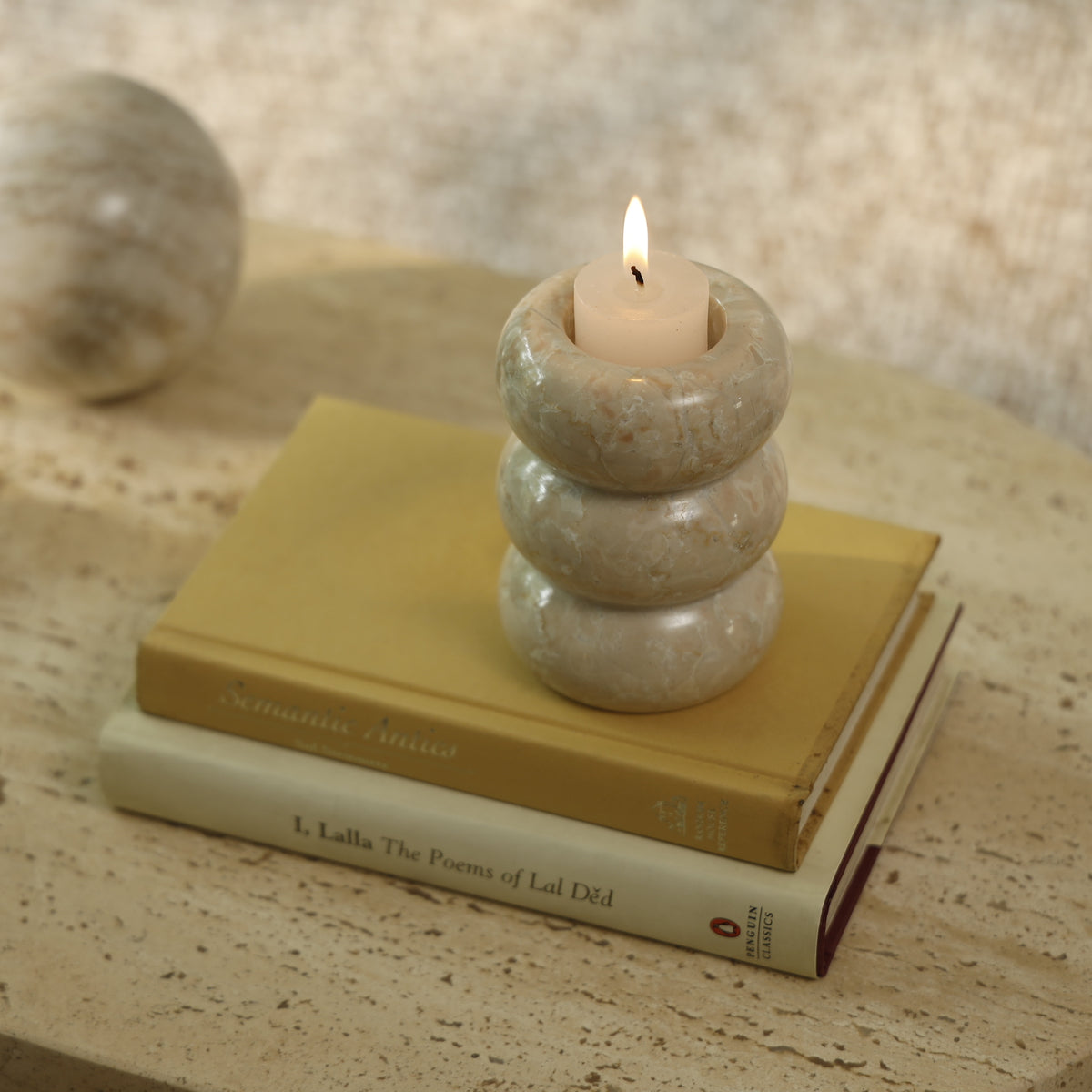 Orbit Marble Candle Holder
