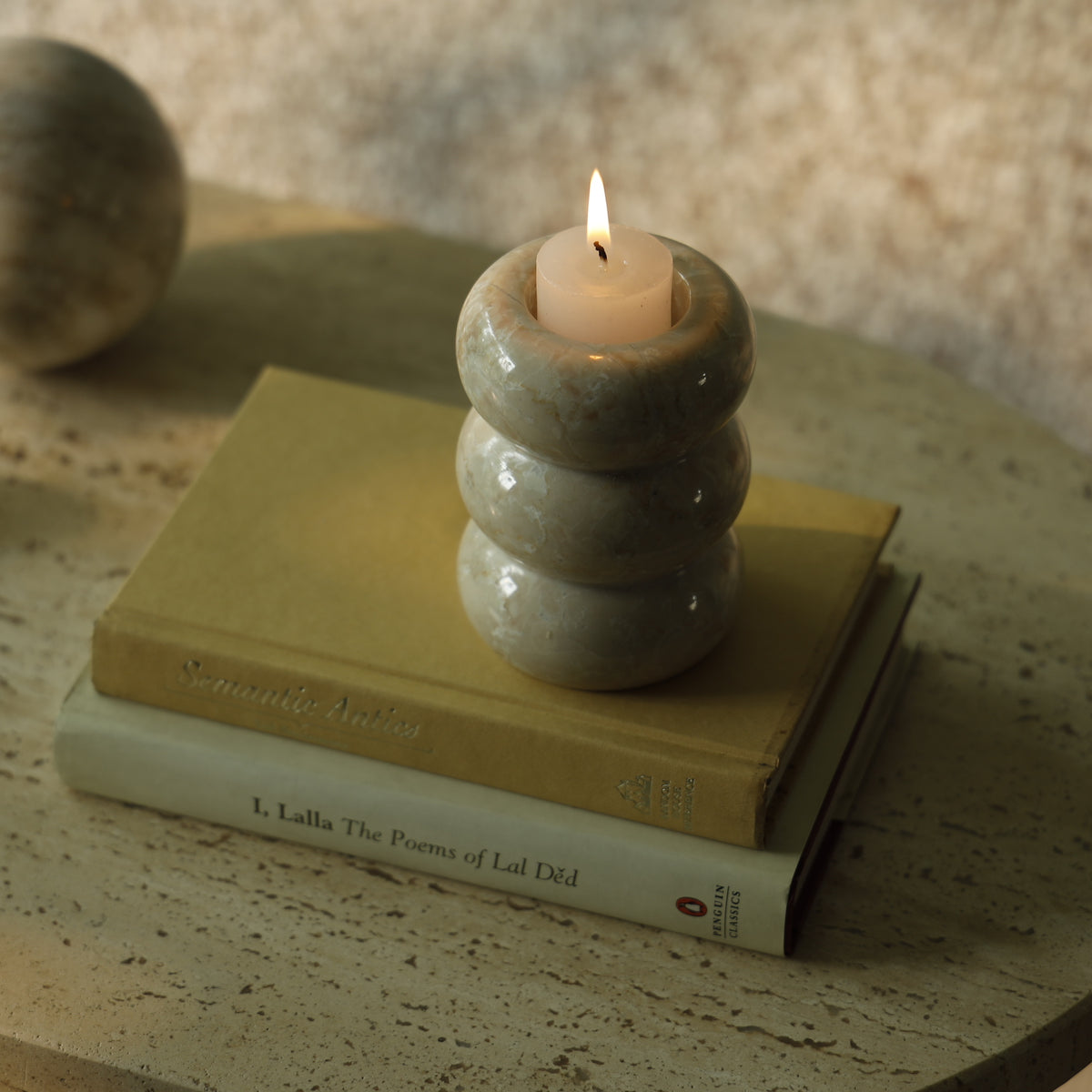 Orbit Marble Candle Holder