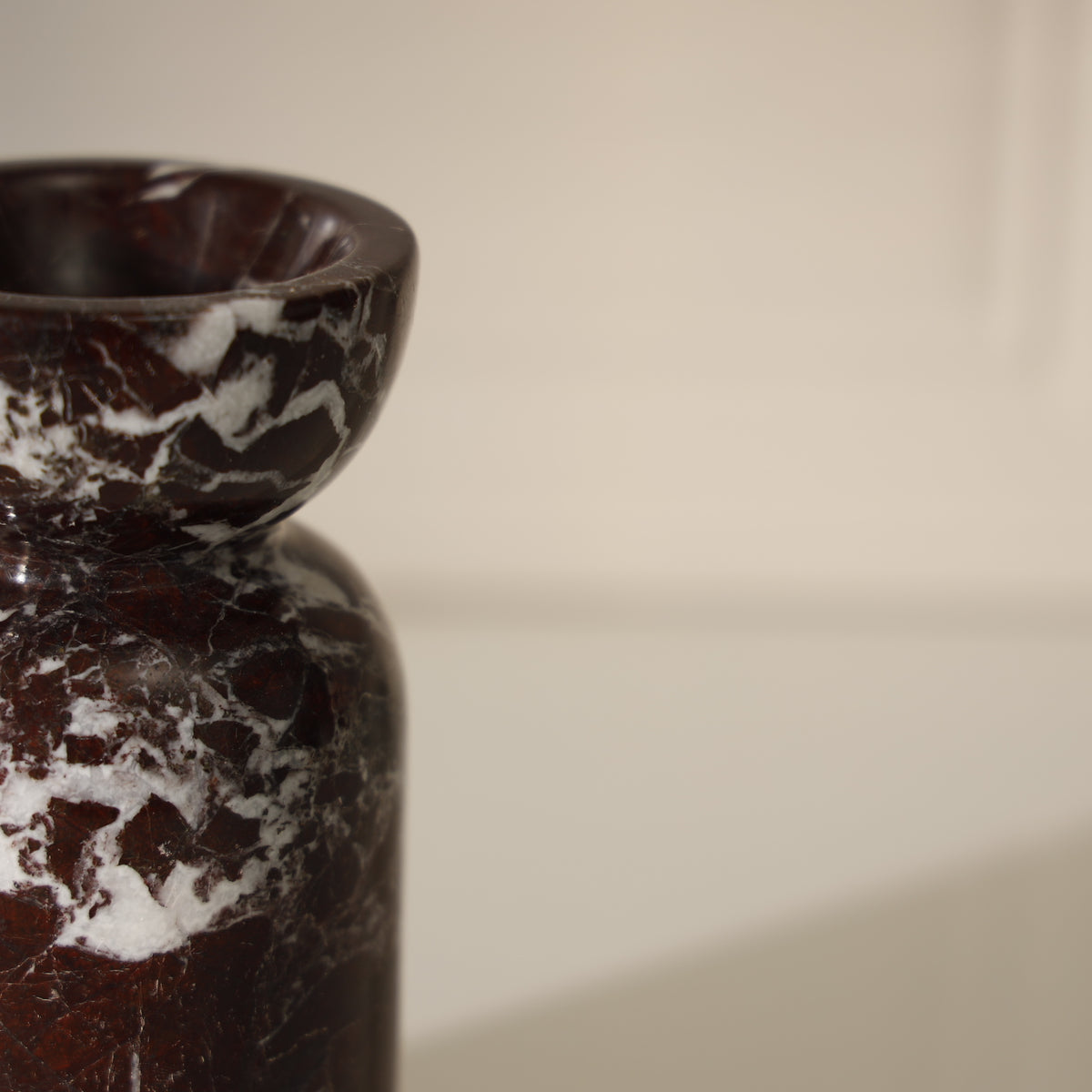 Terra Marble Candle Holder – Rosso Levanto