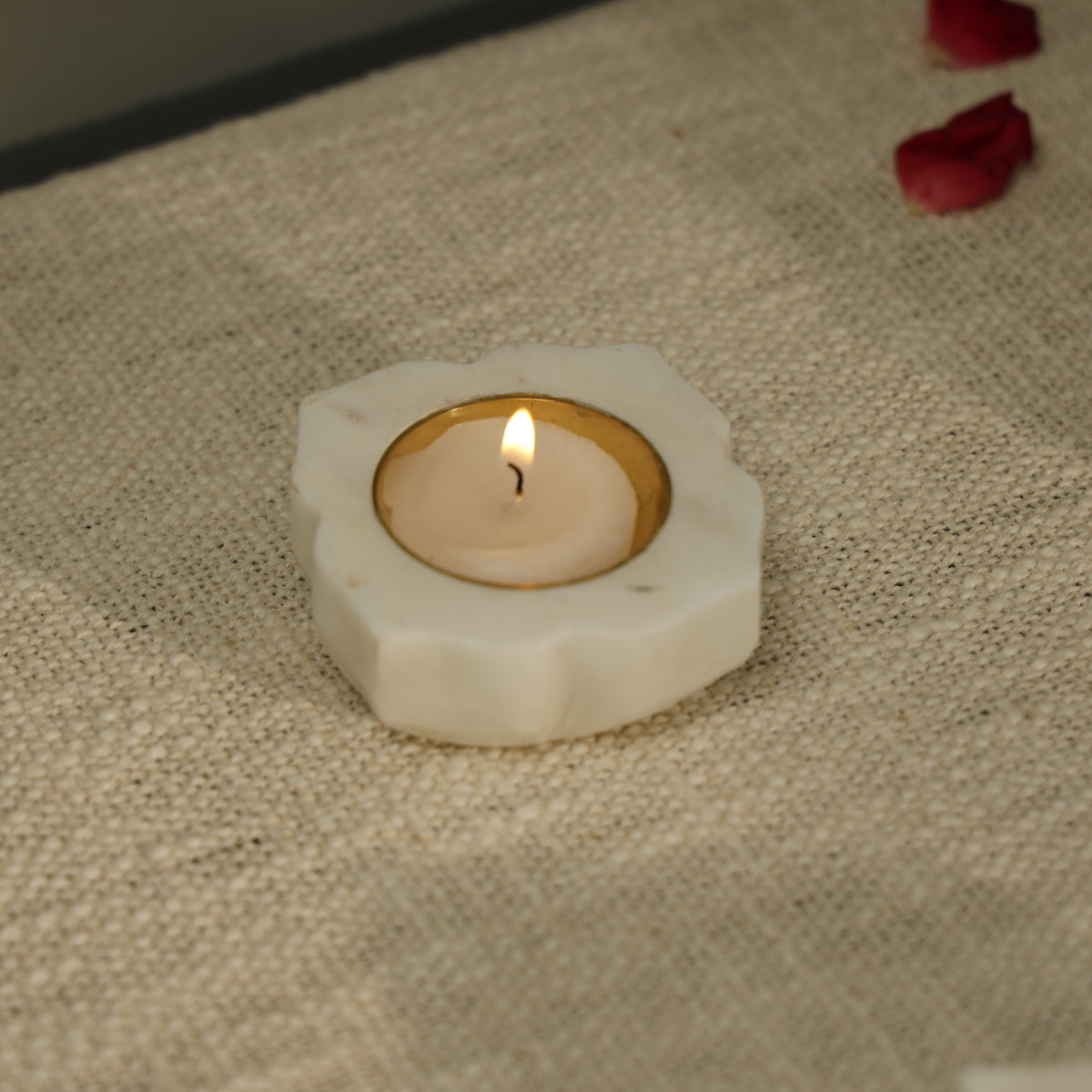 Vara Marble Candle Holder — Set of 2 – Quad