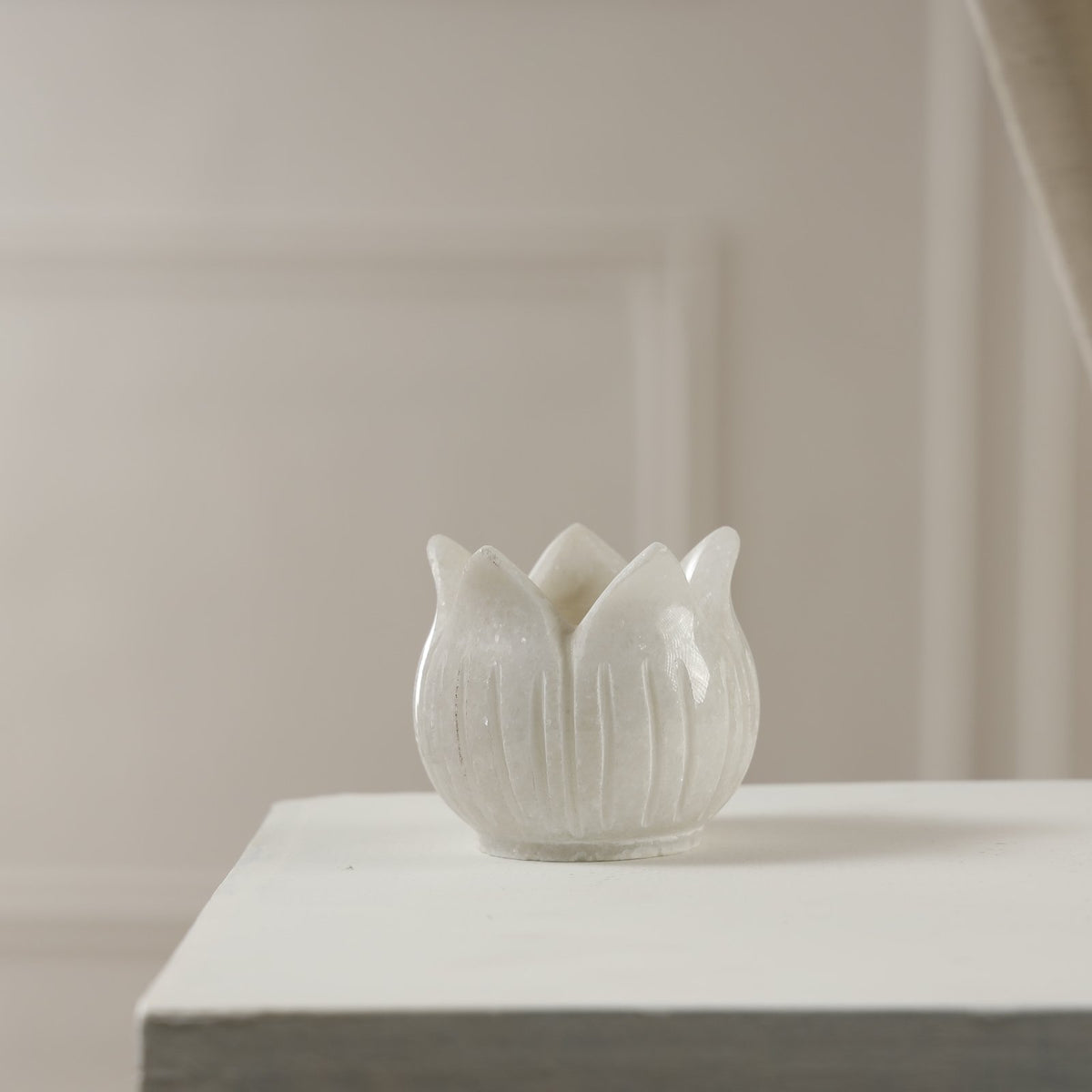 Lotus Marble Candle Holder