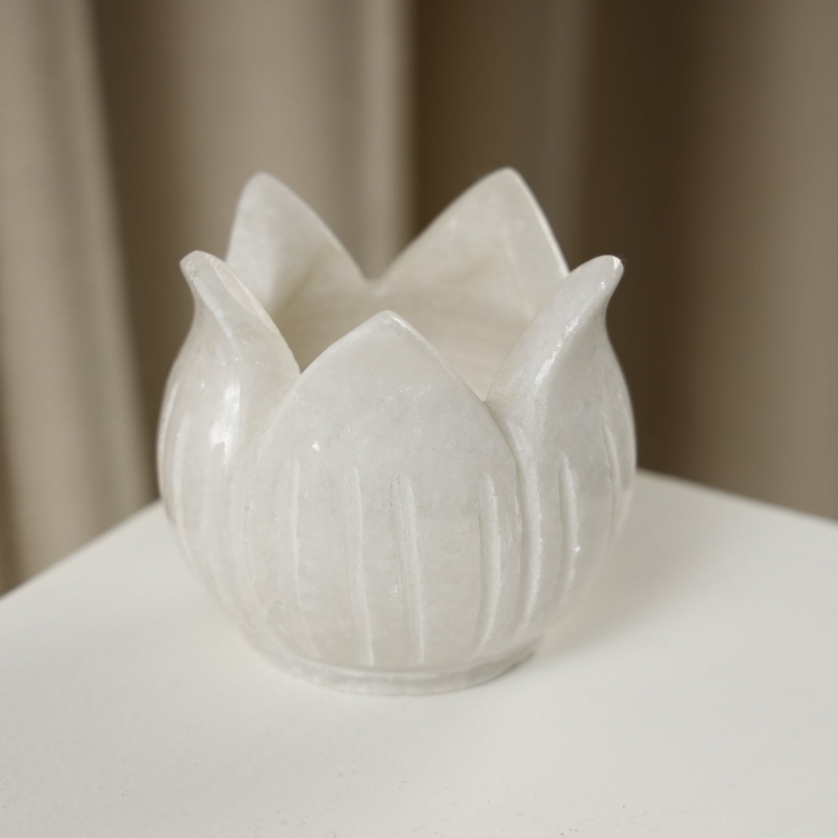 Lotus Marble Candle Holder