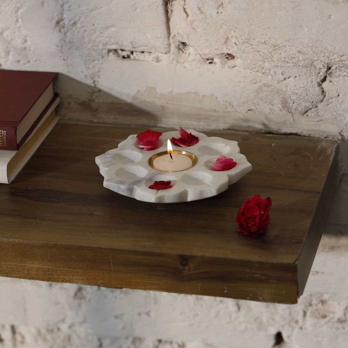 Aroha Marble Candle Holder