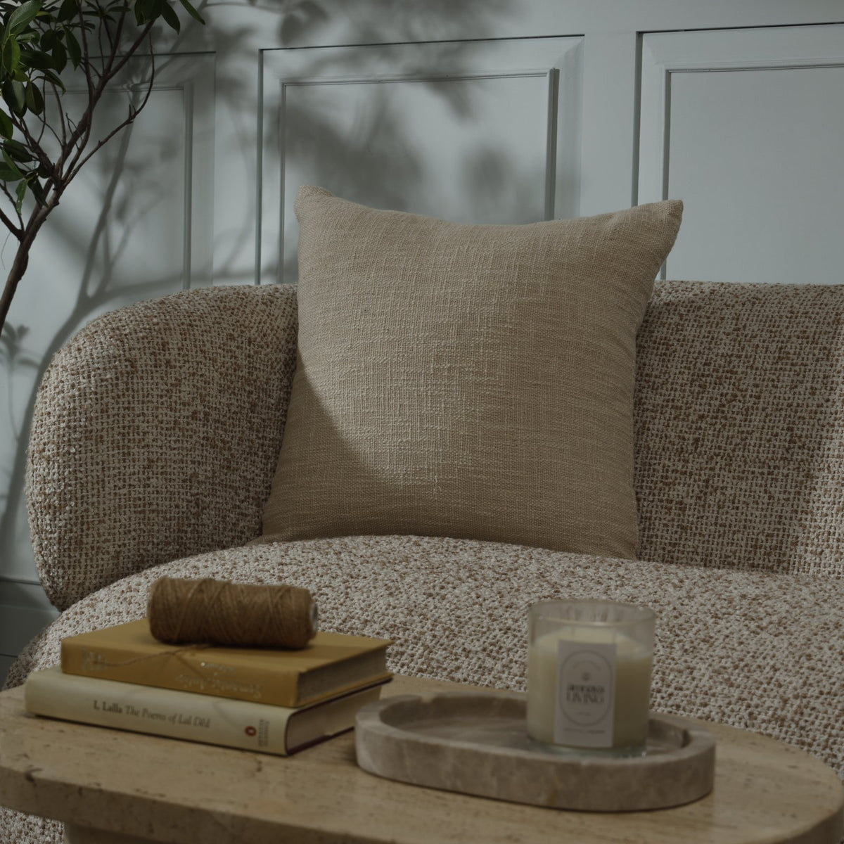Avery Cushion Cover – Square - 50 x 50 cm / Ivory
