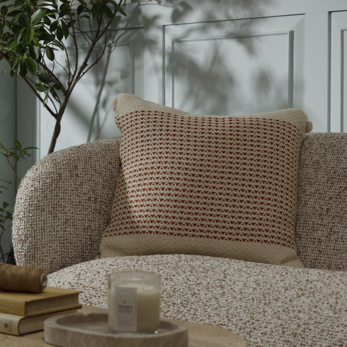 Finch Cushion Cover – Square - 50 x 50 cm / Rust